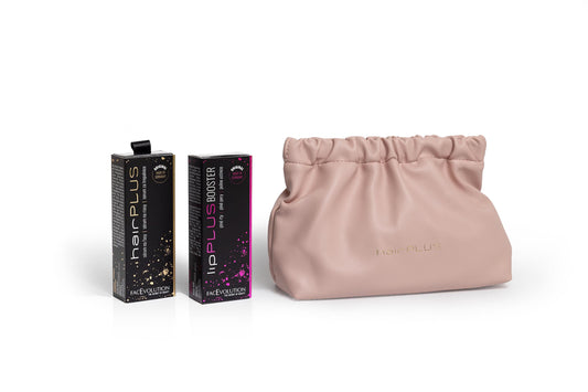 Set hairPLUS + lipPLUS Booster con Pochette 3 pz · Risparmi il 30%